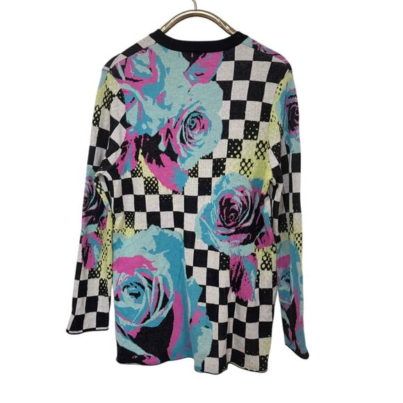 Delia's by Dolls Kill Dream Drifting Checkered Sweater Sz M - Picture 7 of 7